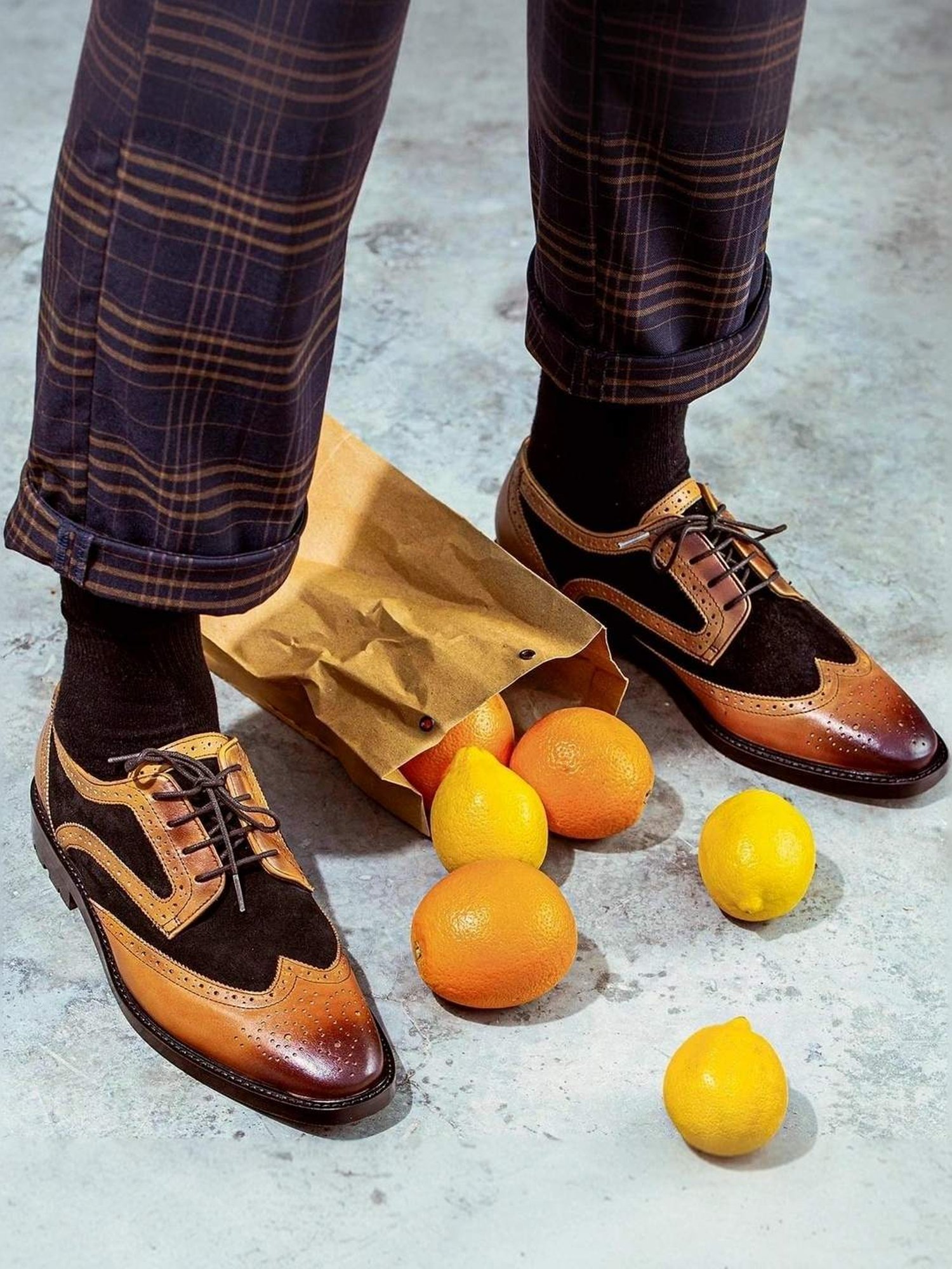 Saint G Men's Bernard Tan Brogue Shoes