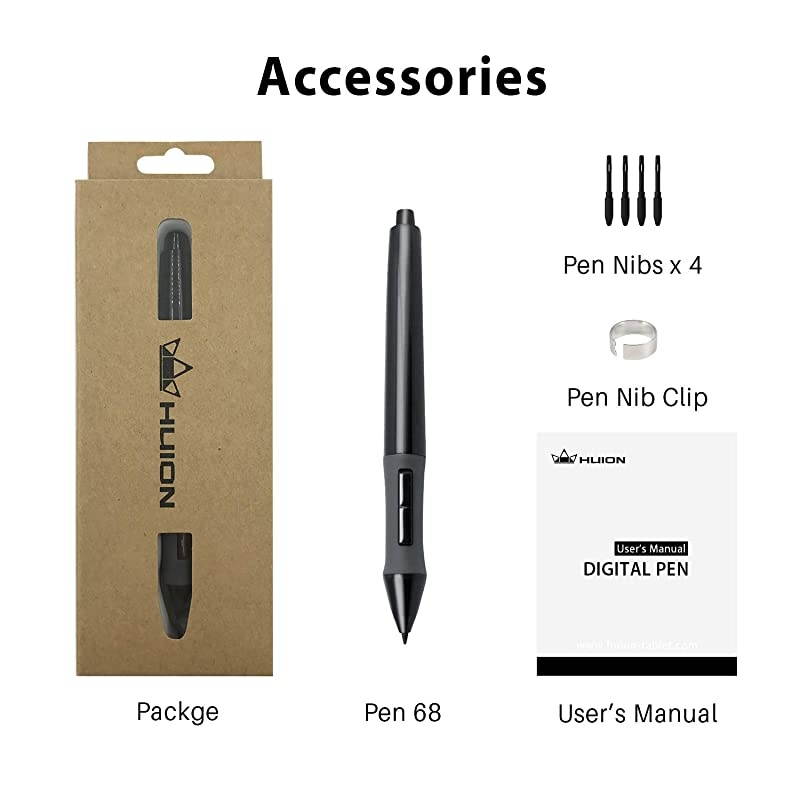 Battery Pen P68 Digital Pen Stylus for  Graphics Drawing Tablet