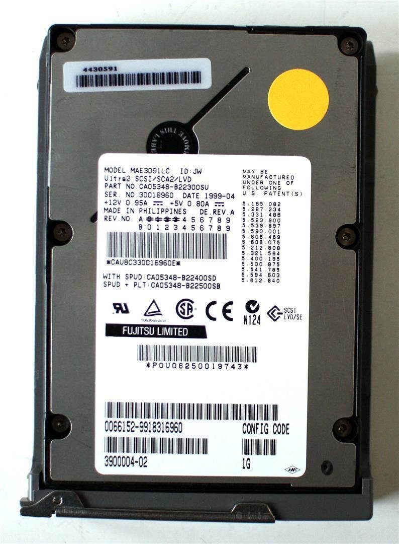 HDD 9.1GB,MAE3091LC U2 SCSI/SCA2/LVD,CA05348-B22300SU,3900004-02
