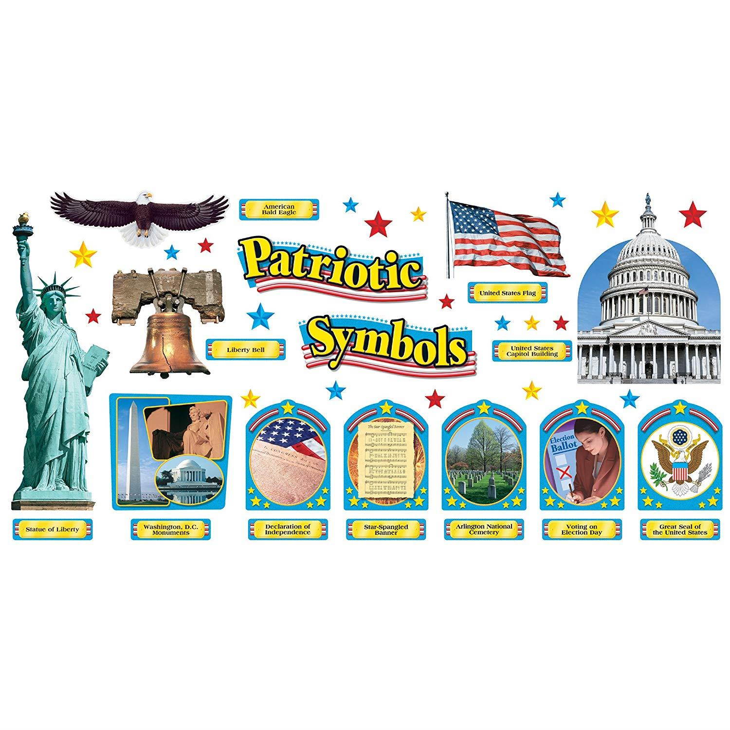 TREND enterprises, Inc. T-8066 Patriotic Symbols Bulletin Board Set