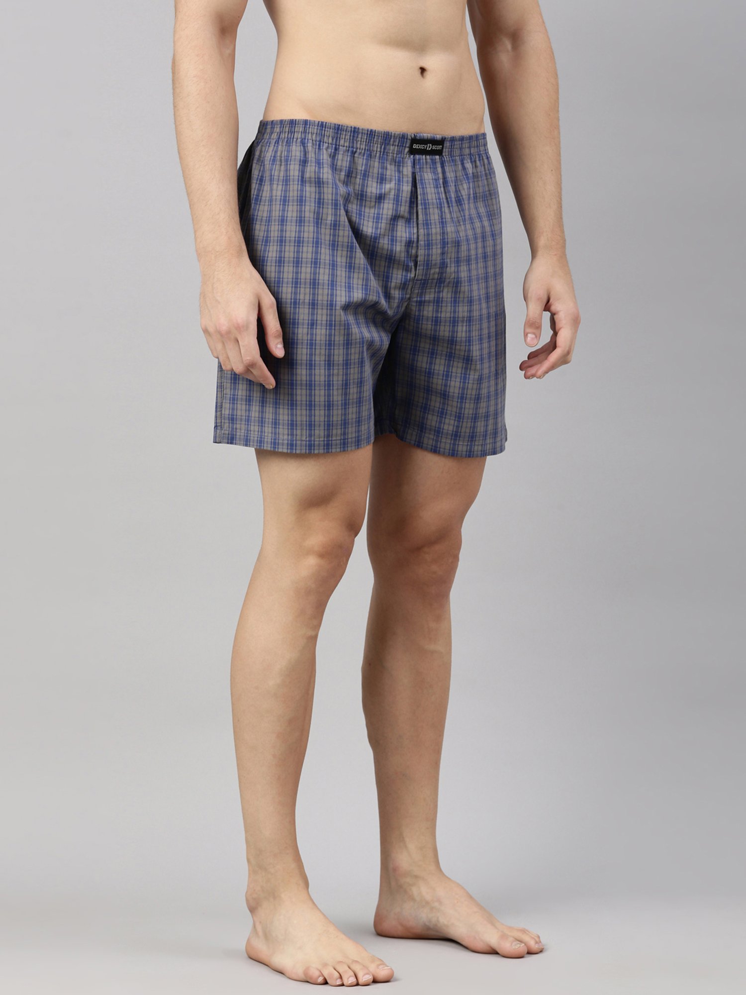 DIXCY SCOTT MAXIMUS Multi Cotton Regular Fit Checks Boxers - Pack Of 2