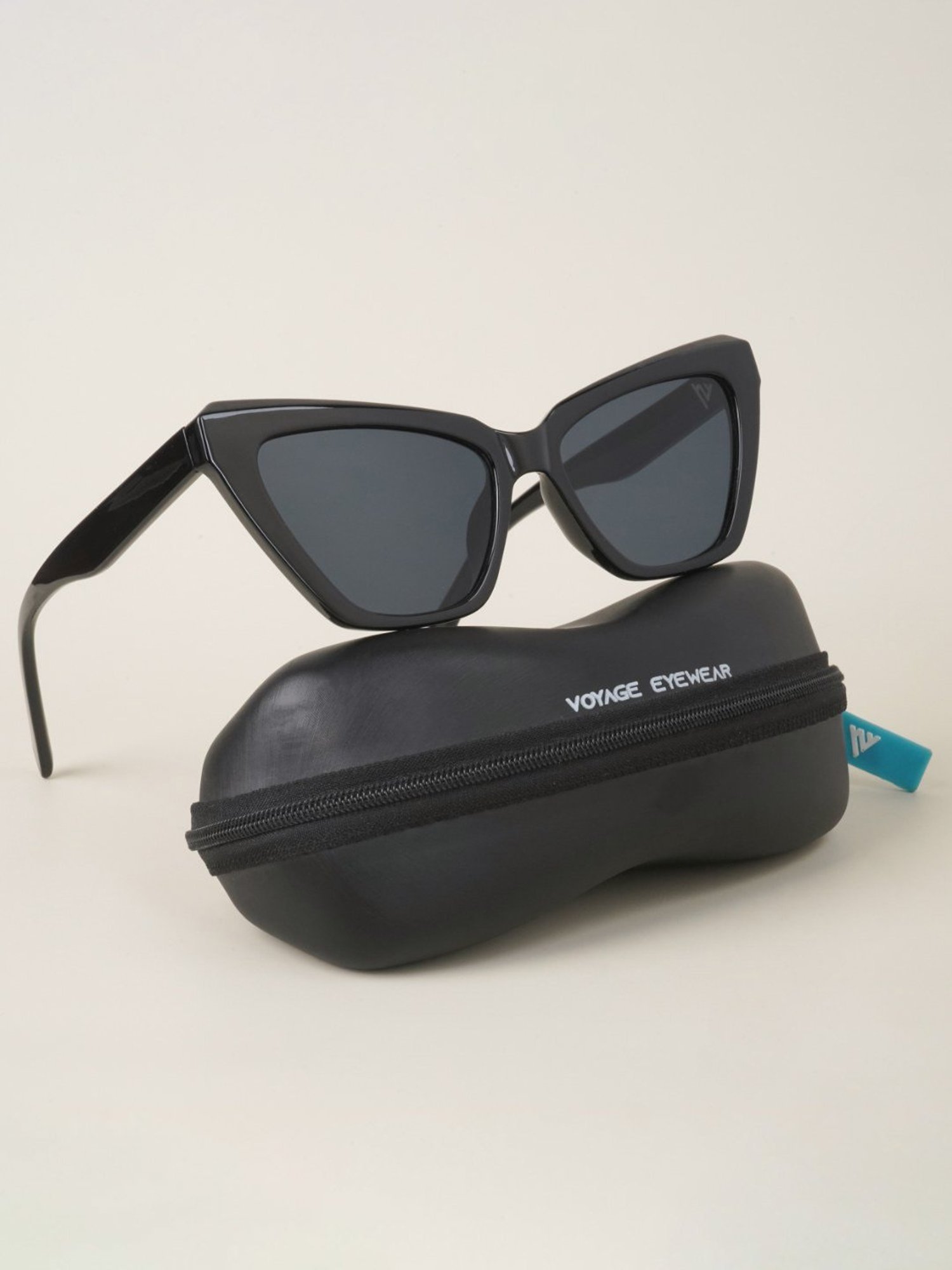 Voyage Black Cat Eye UV Protection Sunglasses for Women
