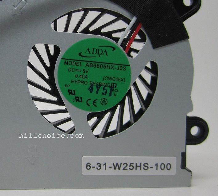 New CPU Cooling Fan For MSI S6000 X600 Laptop AB6605HX-J03 CWC45X 6-31-W25HS-100