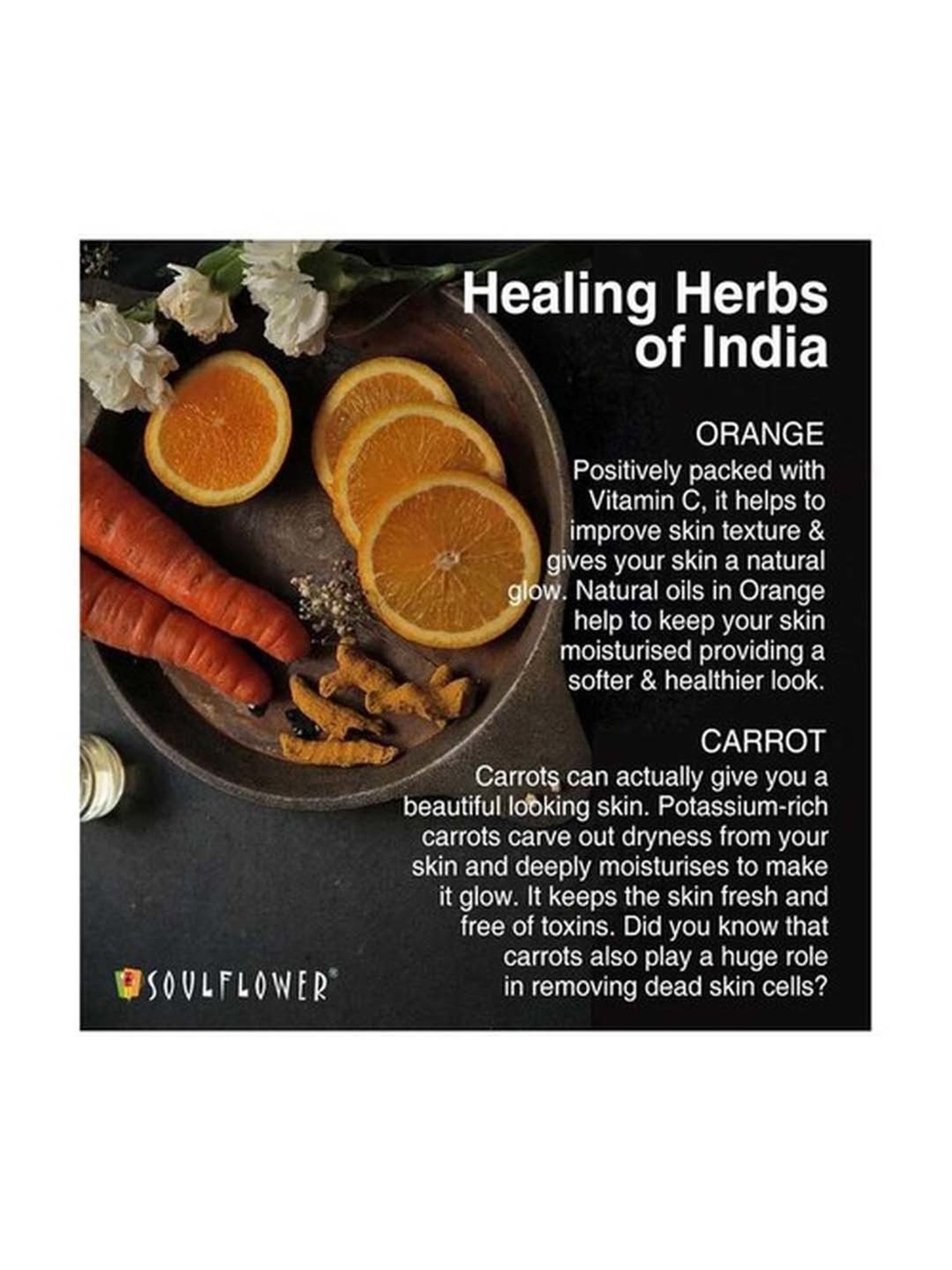 Soulflower Orange Carrot Soap - 150 gm