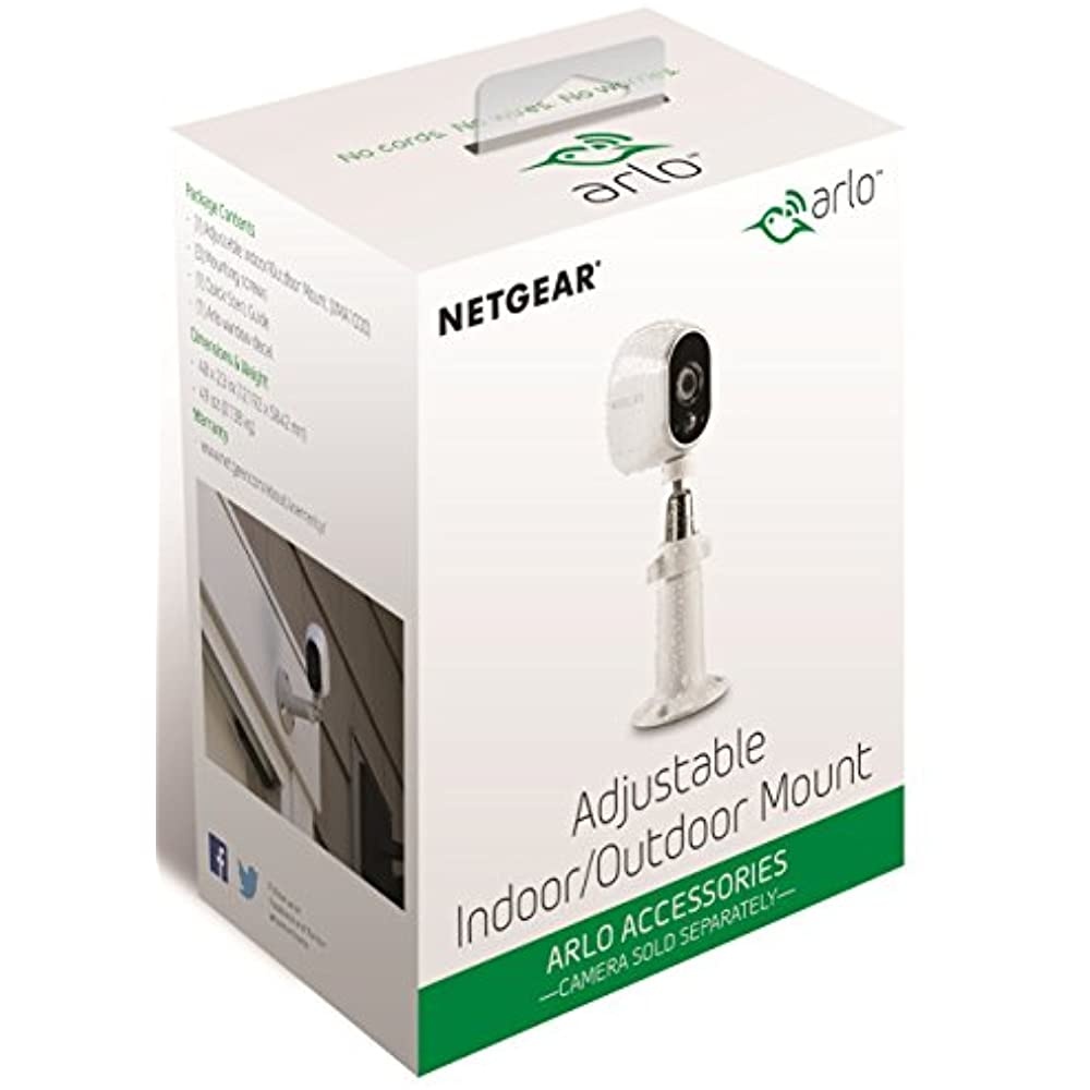 Arlo Adjustable Indoor / Outdoor Mount for Arlo Wire-Free Security Camera - White - VMA1000-10000S