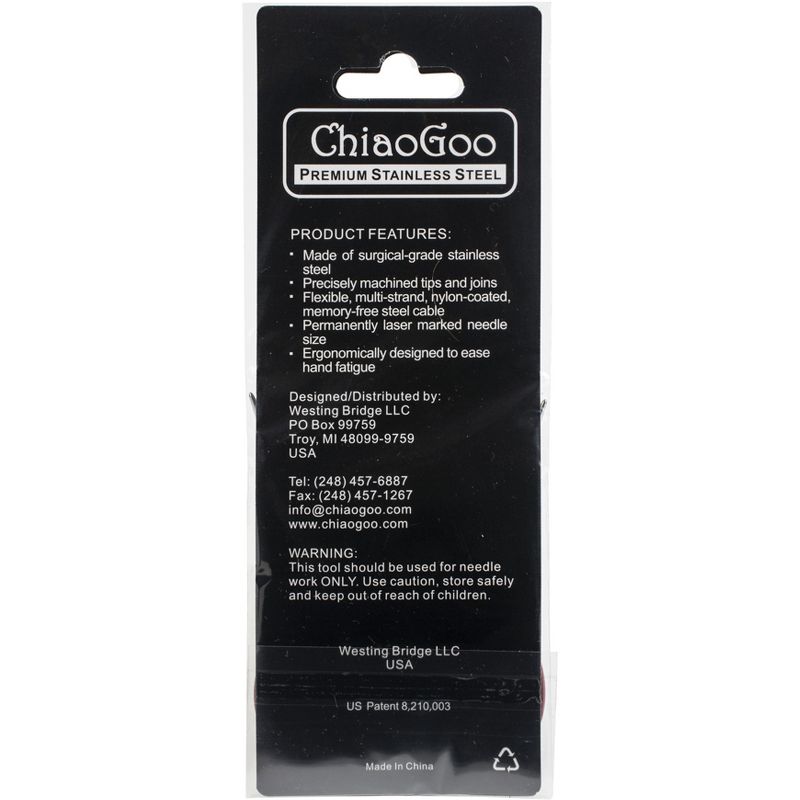 ChiaoGoo Red Lace Stainless Circular Knitting Needles 16"  -Size 9/5.5mm