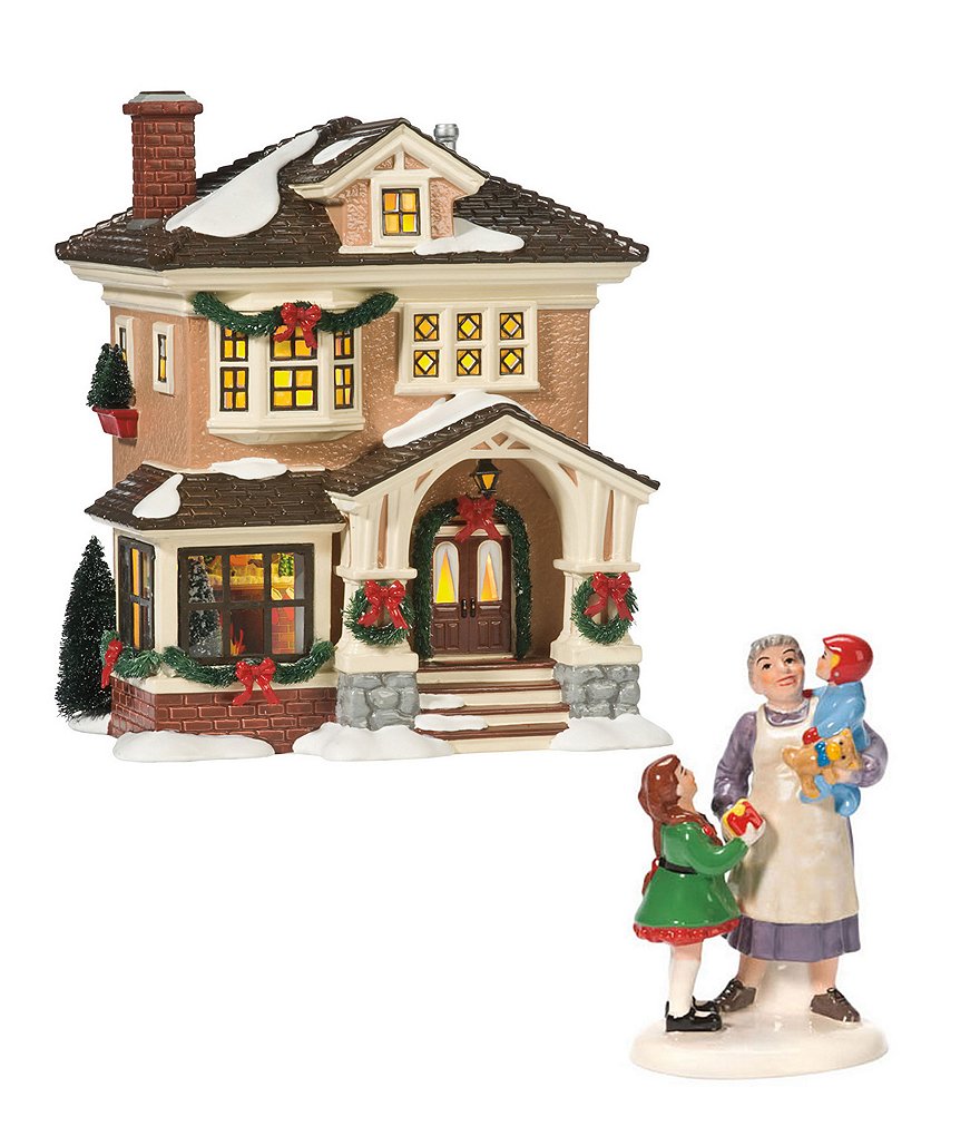 Department 56 Original Snow Village Christmas at Grandma's & Accessory