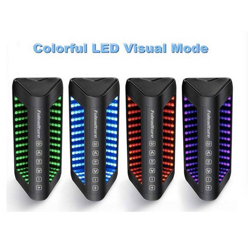 Wireless Bluetooth Speakers, Fuleadture Portable Outdoor Home 16W Output HD Bass Stereo Speaker with Microphone and Virtual 3D Bright Lights for All Bluetooth Devices
