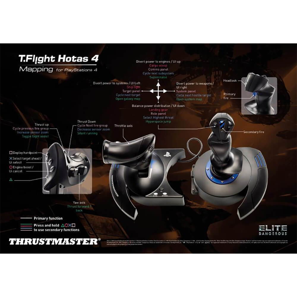 Thrustmaster T-Flight Hotas 4 - Joystick and Throttle - Wired - for Sony PlayStation 4