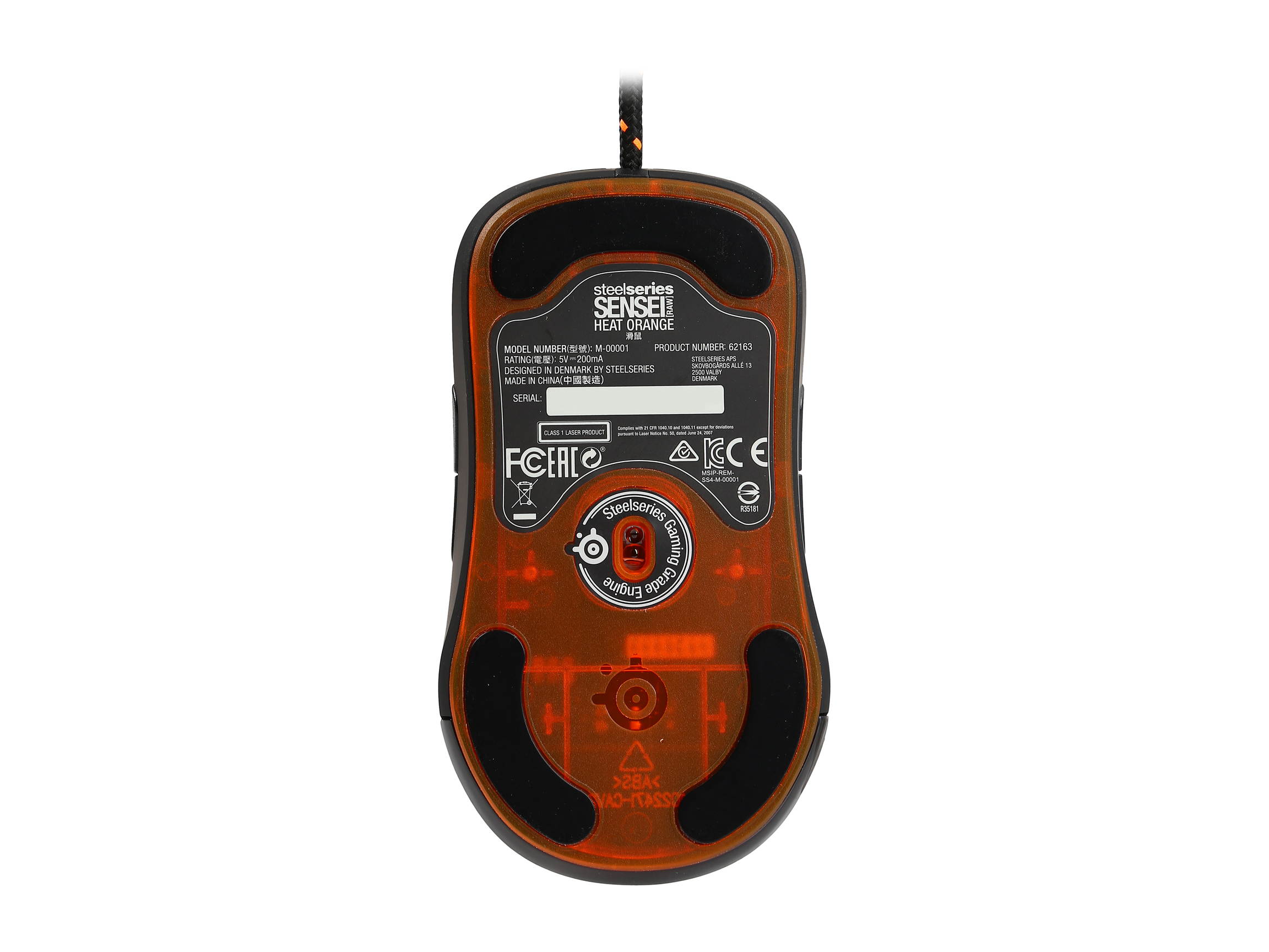 SteelSeries Sensei RAW Heat Orange 62163 Black Wired Laser Gaming Mouse