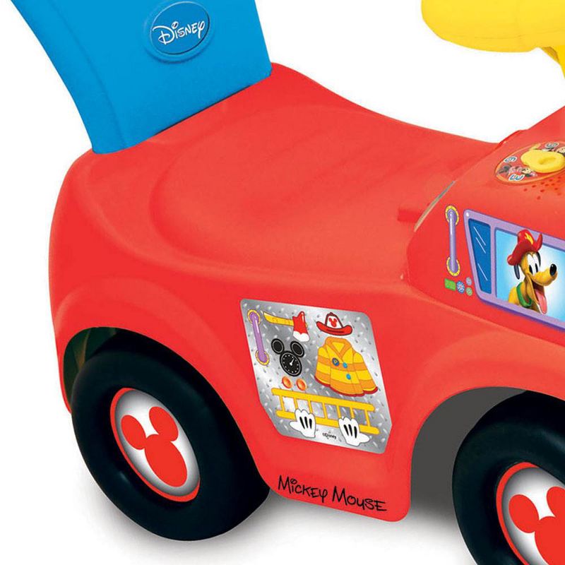 Kiddieland Light n' Sound Mickey Activity Fire Engine Kid Toy Car, Red | 050815