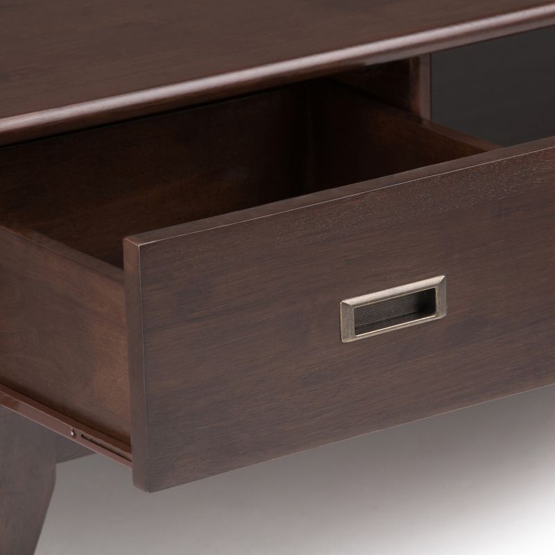 48" Tierney Solid Hardwood Mid Century Coffee Table Medium Auburn Brown - WyndenHall