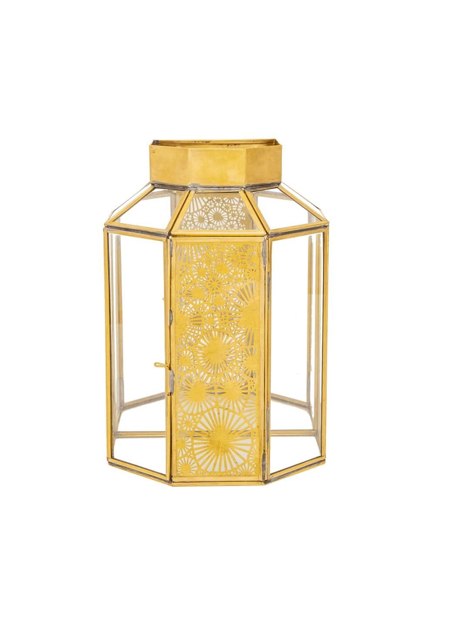 Home4U 'Preshti' Transparent & Brown Glass Wall Lantern - Set of 1