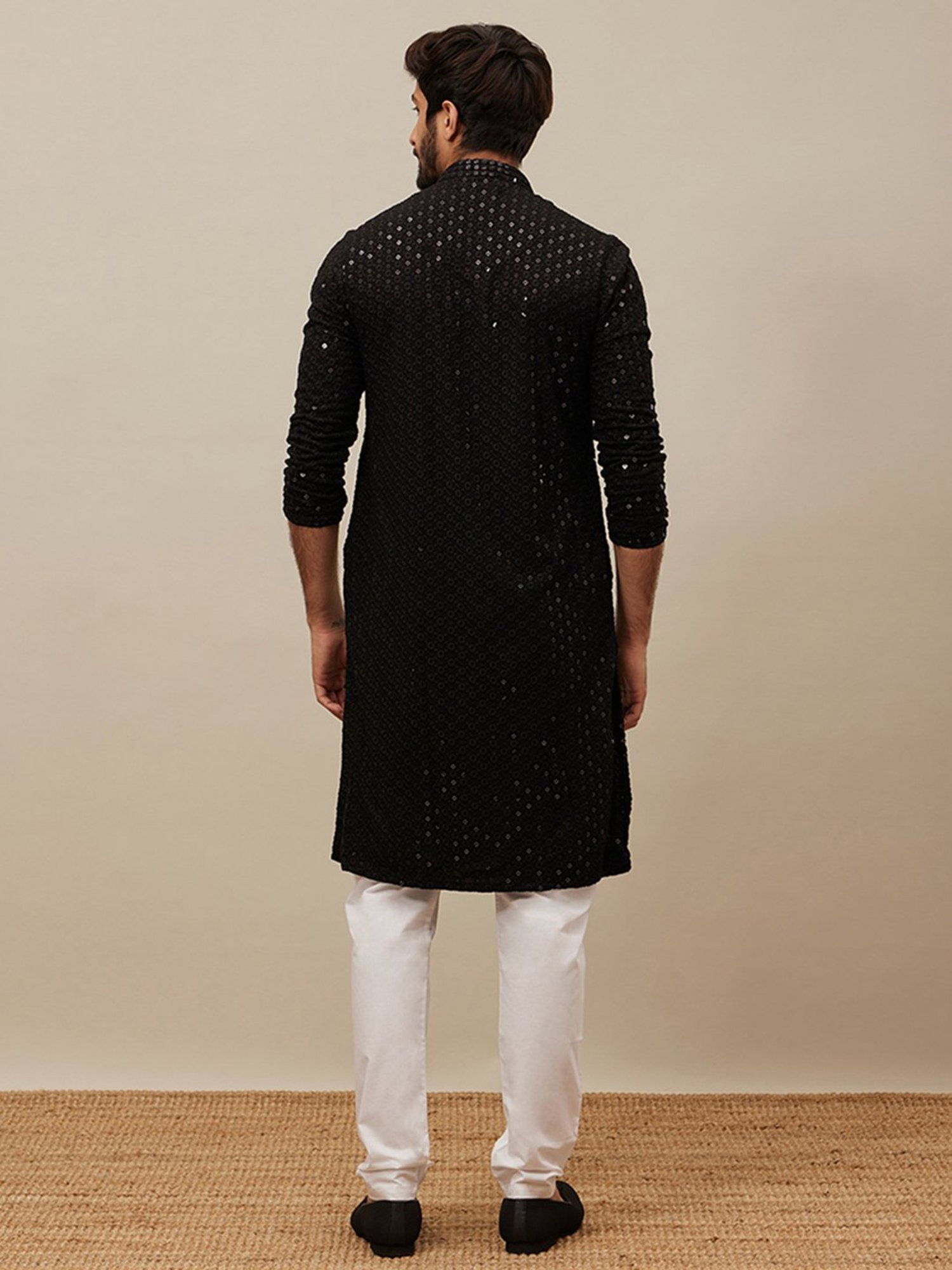 Sanwara Sea Green & White Cotton Regular Fit Chikankari Kurta Bottom Set