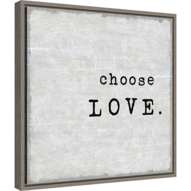 16" x 16" Choose Love by Jamie MacDowell Framed Wall Canvas - Amanti Art