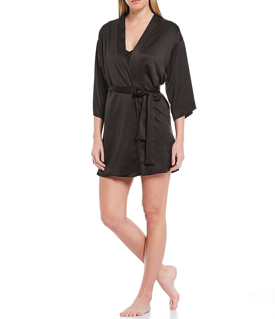 Flora Nikrooz Victoria Satin Short Wrap Robe