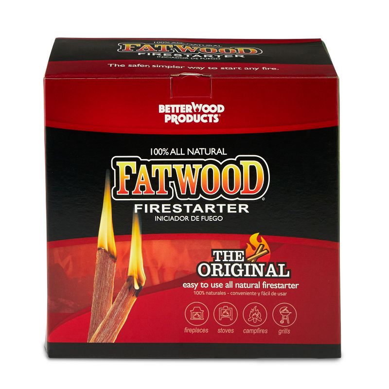 Betterwood Products 9987 Fatwood Natural Pine 5 Pound Wood Firestarter (2 Pack)