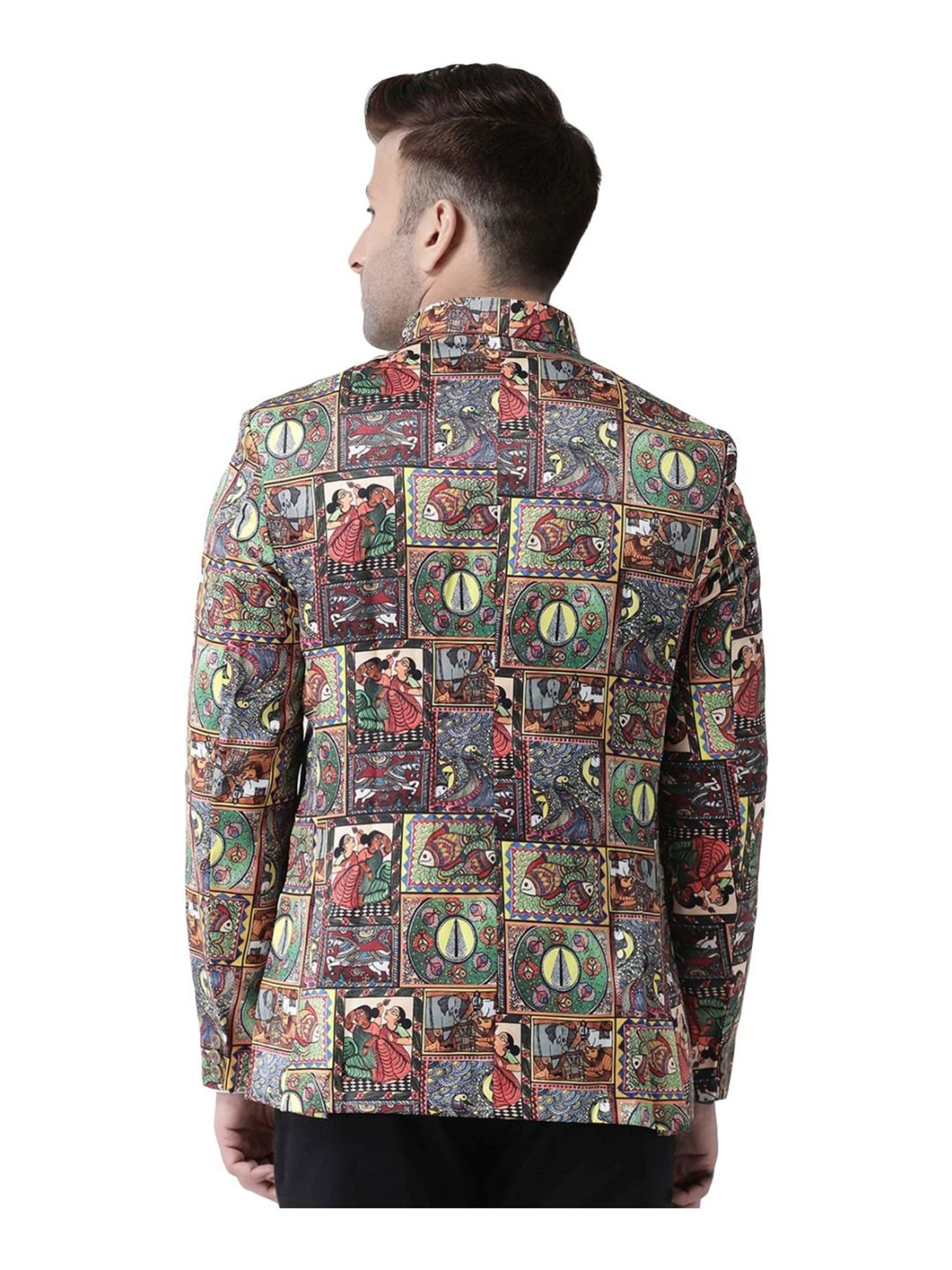 Hang Up Multicolor Regular Fit Printed Blazer
