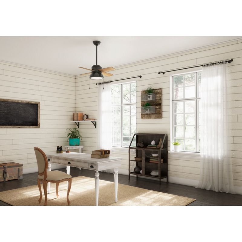 Hunter Fan Company Loki 36-Inch Small Living Room Home Ceiling Fan with LED Light, Noble Bronze