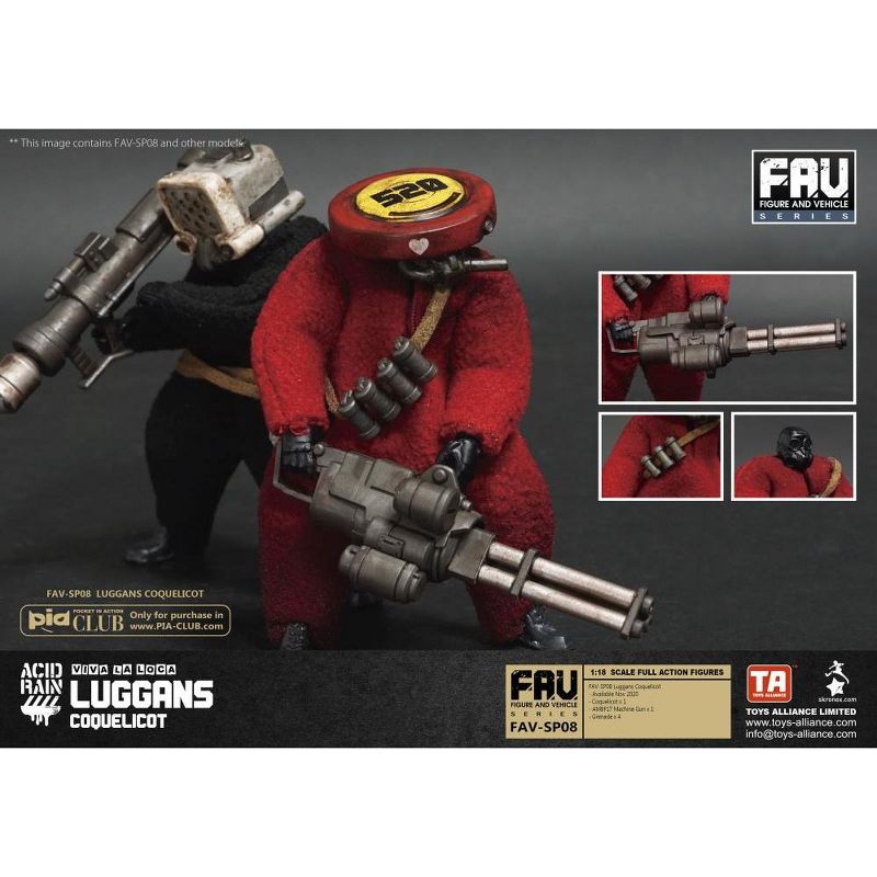 FAV-SP08 Coquelicot Viva La Loca Luggans 1:18 Scale | Acid Rain Fav Action figures