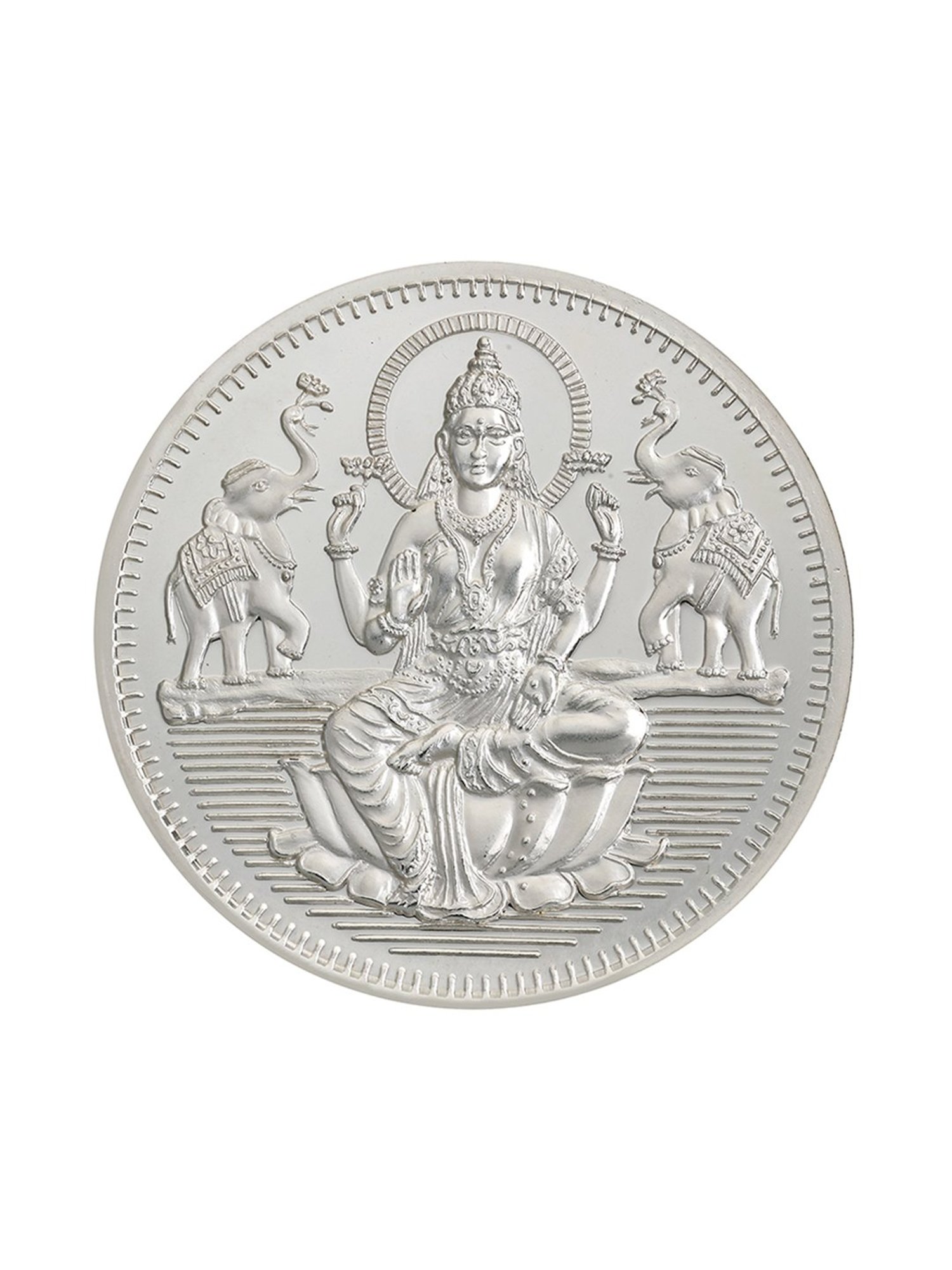 Bangalore Refinery Goddess Lakshmi 999 100gm Silver Coin