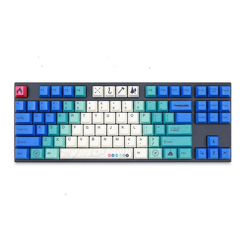 Varmilo  Ergonomic Design, Cool Exterior 87 Keys USB Wired Cable Detachable Cherry MX Mechanical Gaming  Keyboard With White Backlit For Office And Game, PBT Keycaps - VA87M Nordic Summit Verison