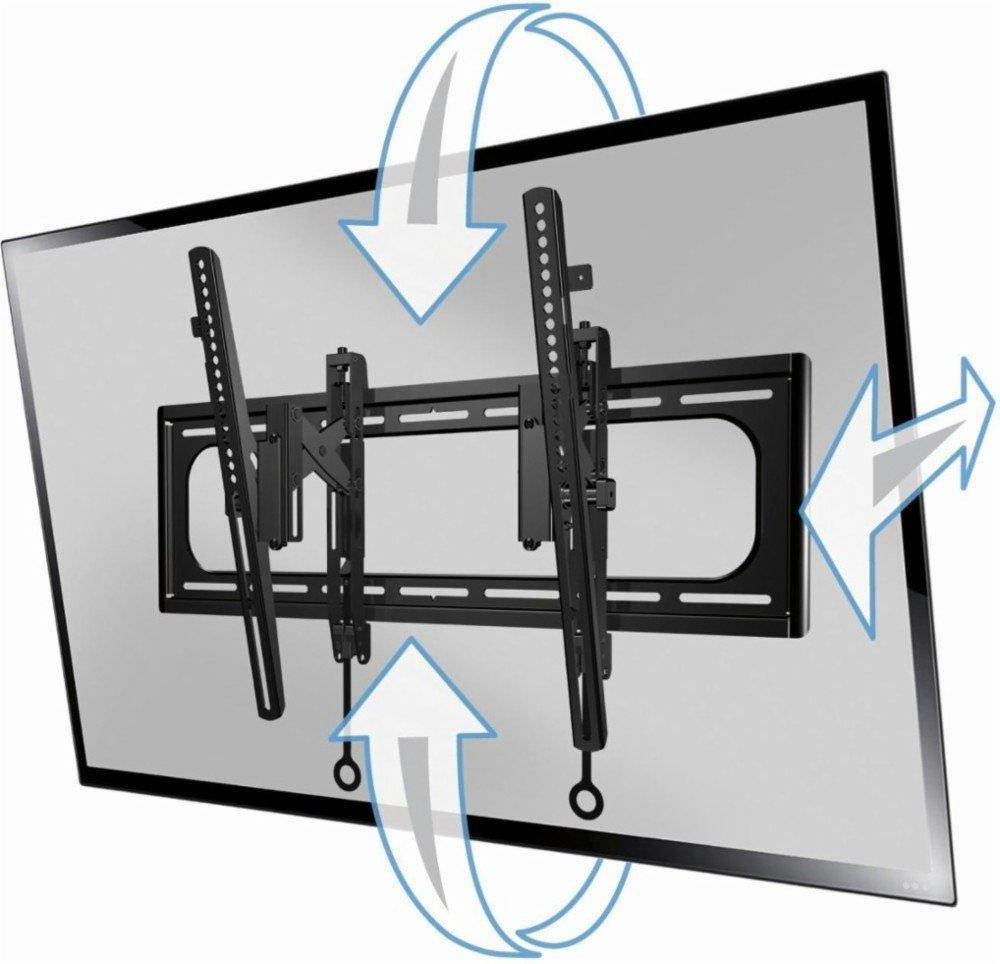Sanus - Premium Series Advanced Tilt TV Wall Mount For Most 42" - 90" TVs - Extends 5.75" - Black