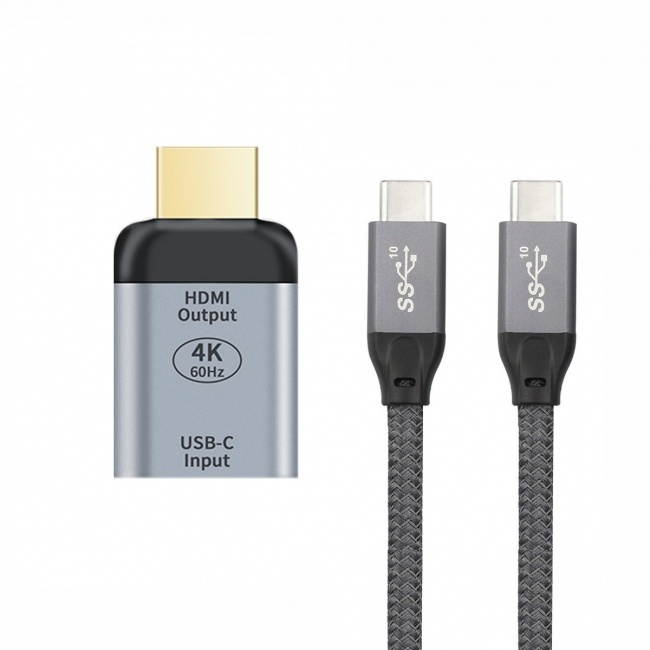Cablecc 10Gbps 100W Cable USB-C Type C Female Source to HDMI Sink HDTV Adapter 4K 60hz 1080p for Tablet & Phone & Laptop
