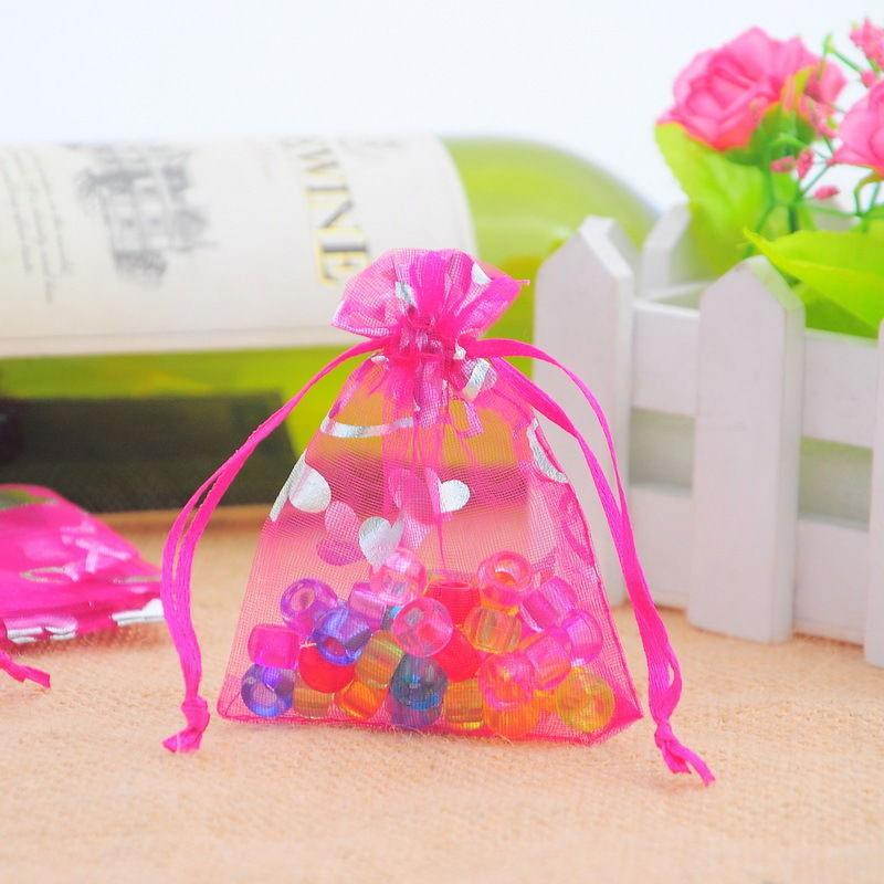 50x Organza Jewelry Gift Pouch Bags 7x9cm Mixed Color