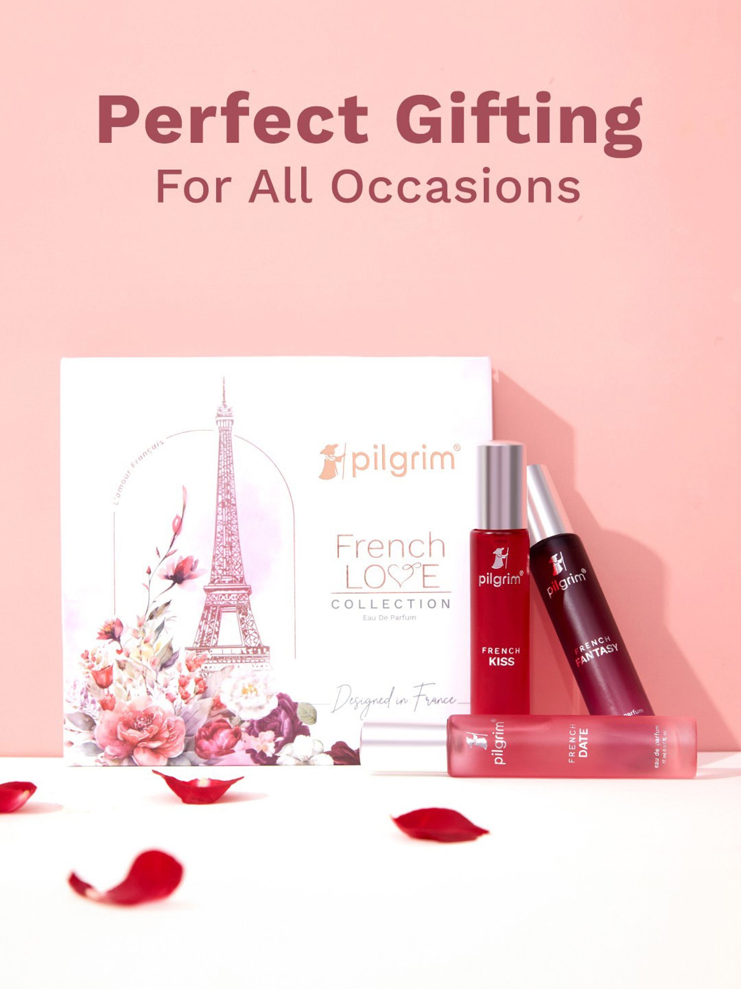 PILGRIM French Love Collection Eau de Parfum Gift Set for Women