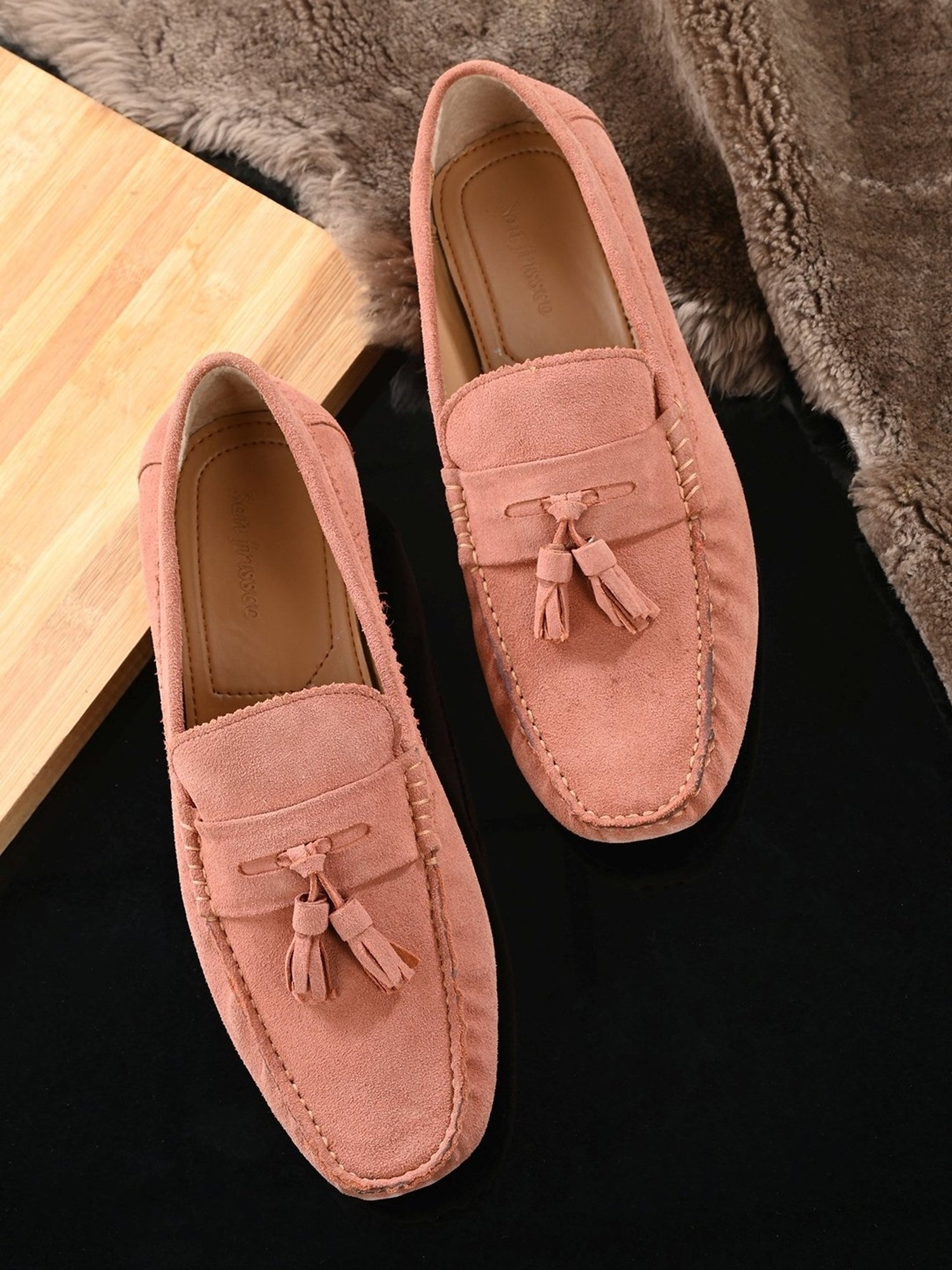 San Frissco Men's Peach Casual Moccasins