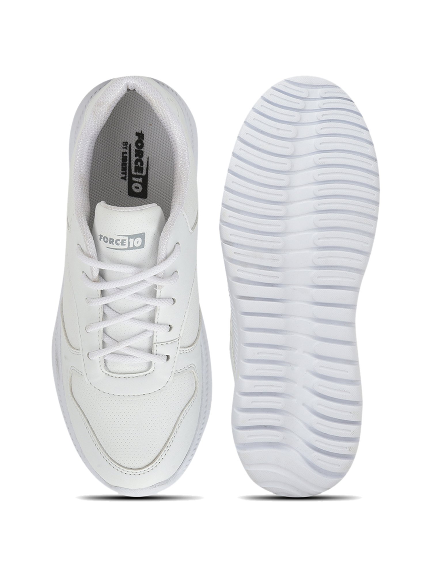 Force 10 By Liberty Kids White Lace Up Shoes