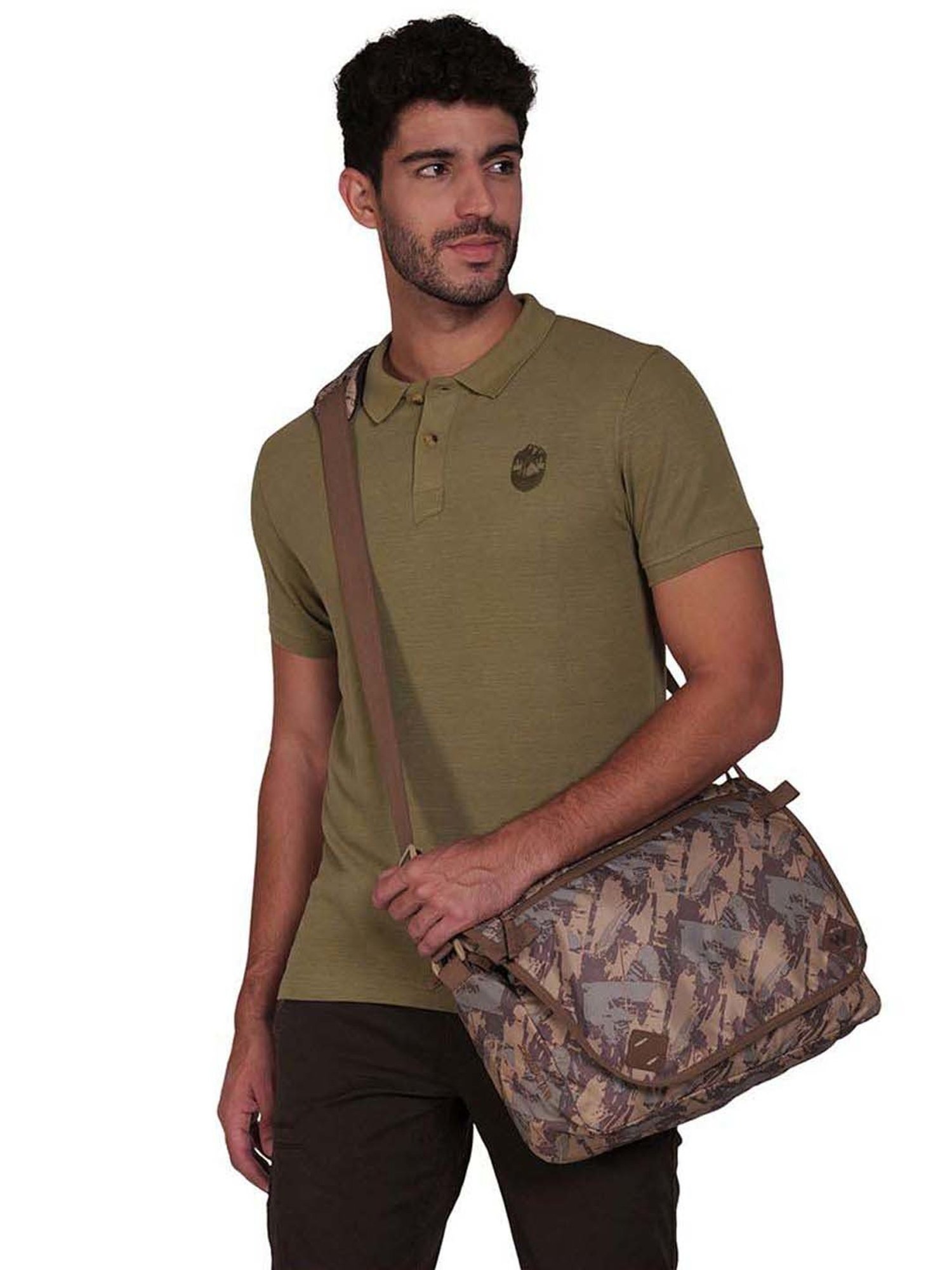 Priority Black Synthetic Large Messenger Bag