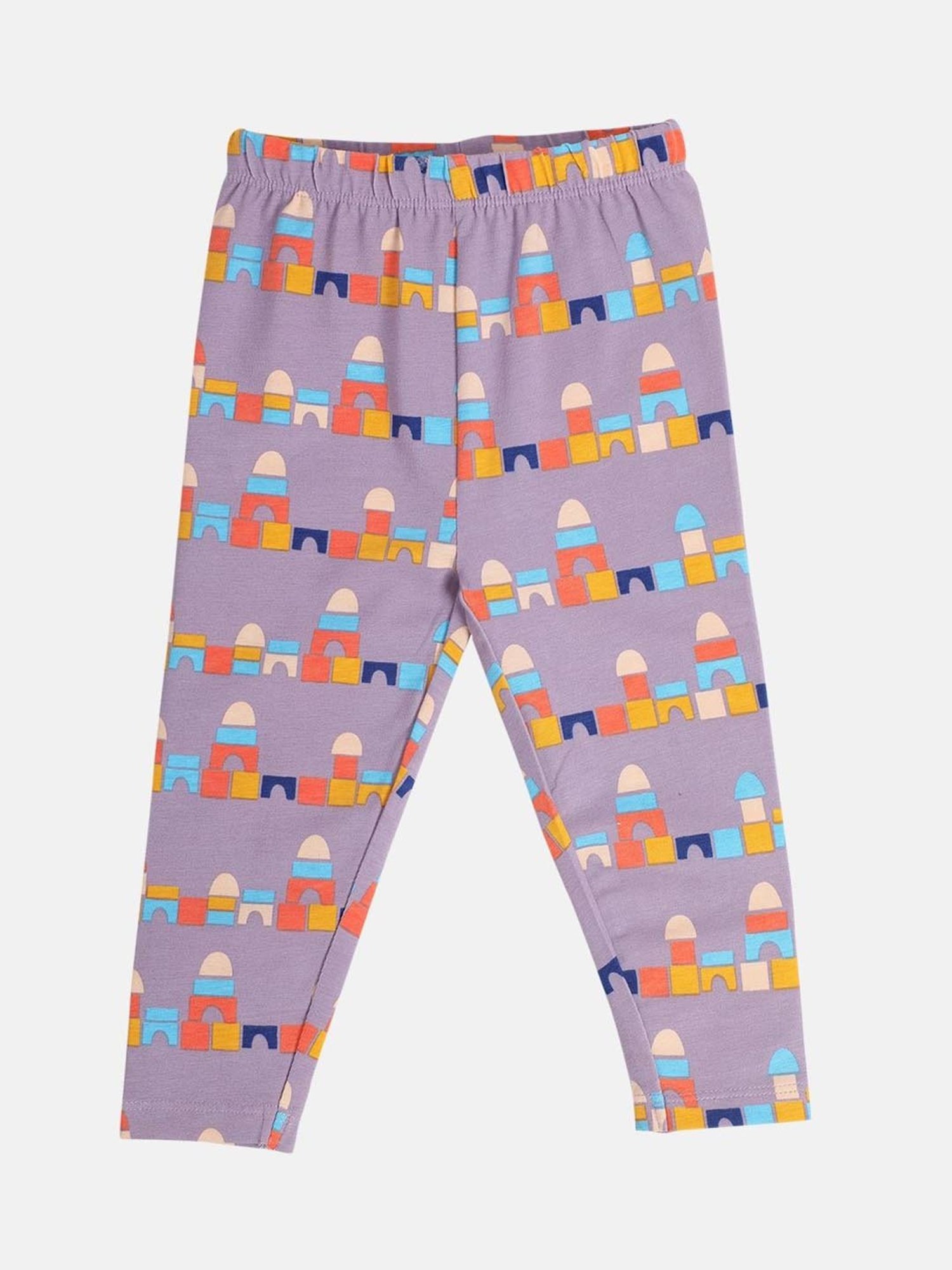 MINIKLUB Girls Multicolor Cotton Printed Full Sleeves Legging