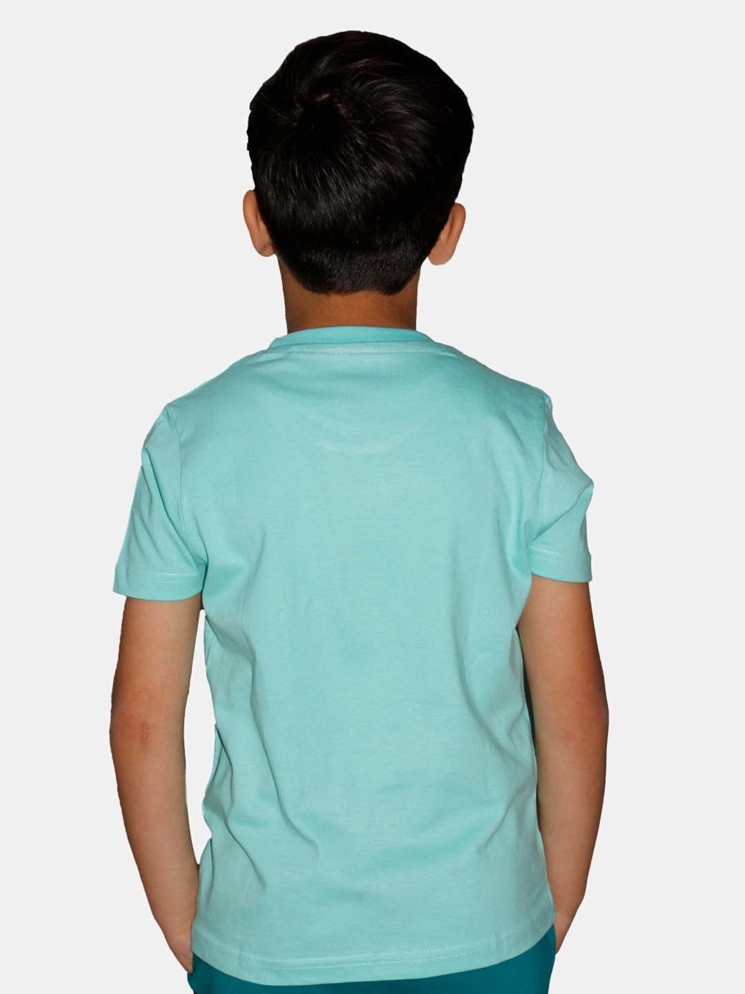 Kiddopanti Kids Blue Cotton Regular Fit Tee
