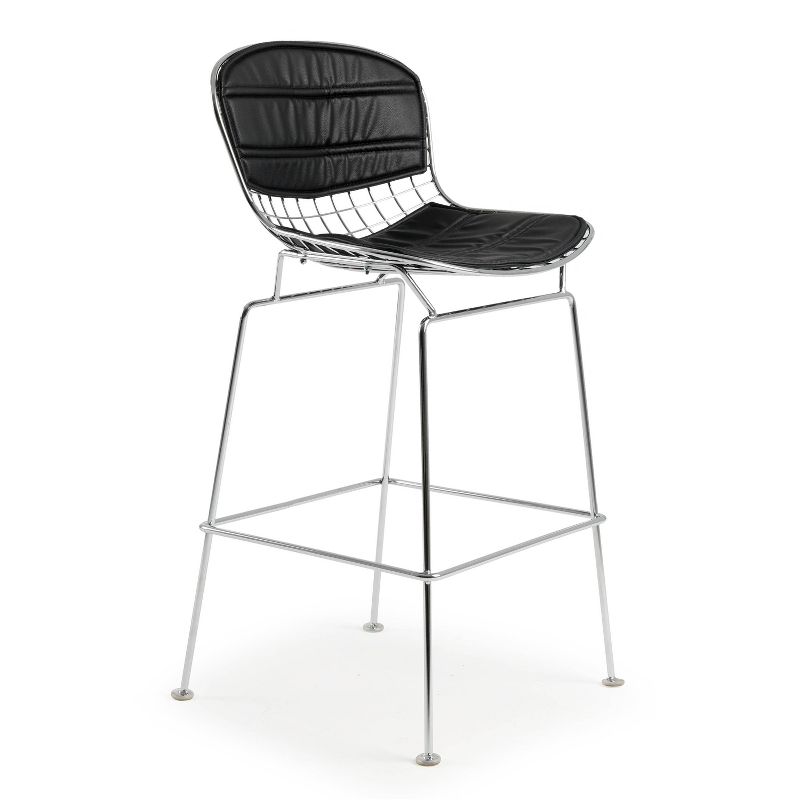 Felix Contemporary Counter Height Barstool Black - Edgemod