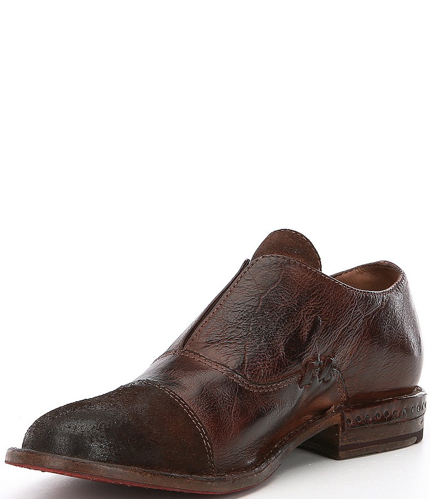 Bed Stu Rose Leather Slip-On Oxfords