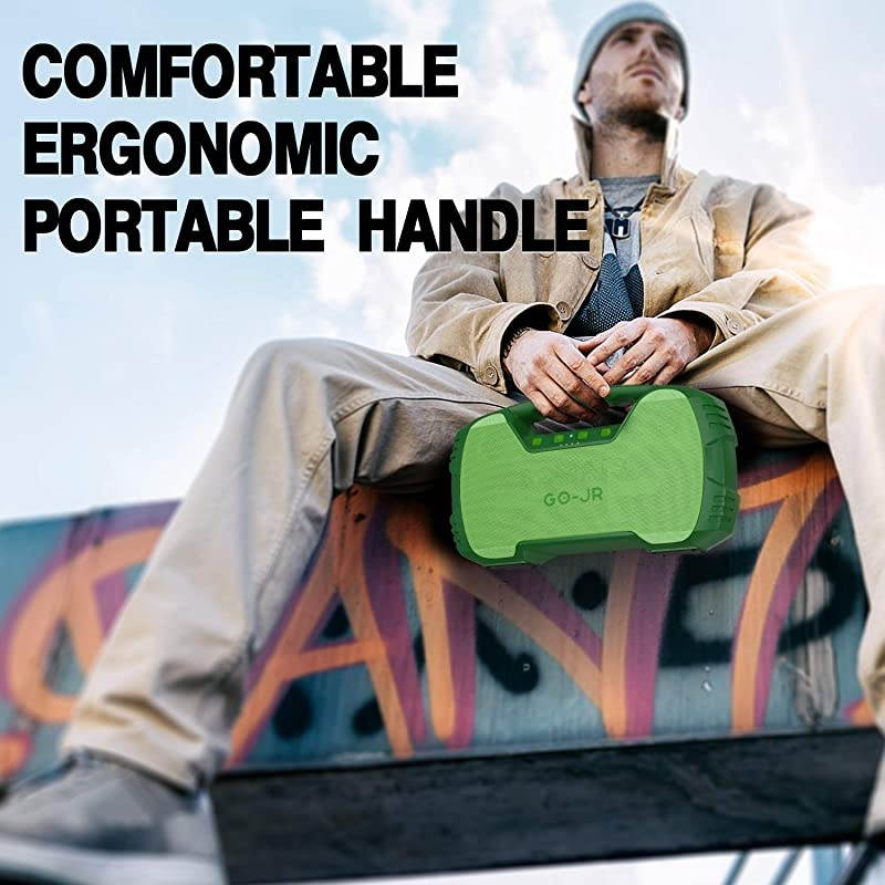 Portable Bluetooth Speaker,  40 Hrs Playtime Outdoor Waterproof Speakers with Lights, 25W Super Stereo Sound and Deep Bass, 100Ft Wireless Bluetooth Range, Built-in Mic, Indoor/Beach Party