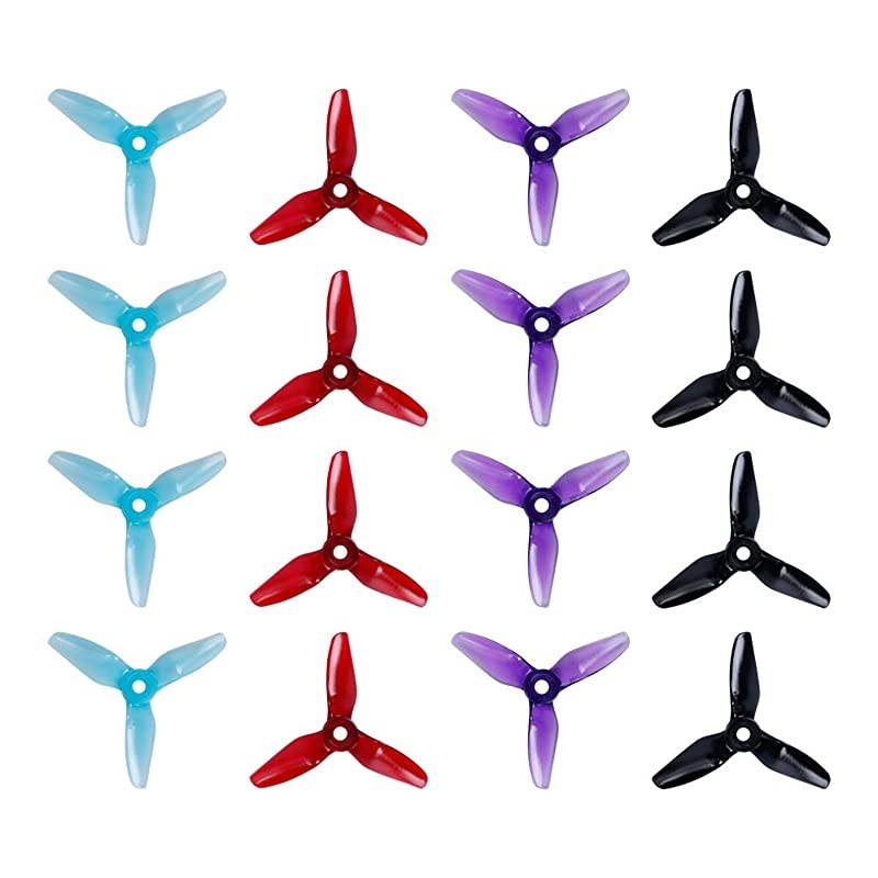 16pcs  3x4x3V1S TriBlade Propeller 3 inch Props for RC FPV Drone Quadcopter 4sets Mix Color