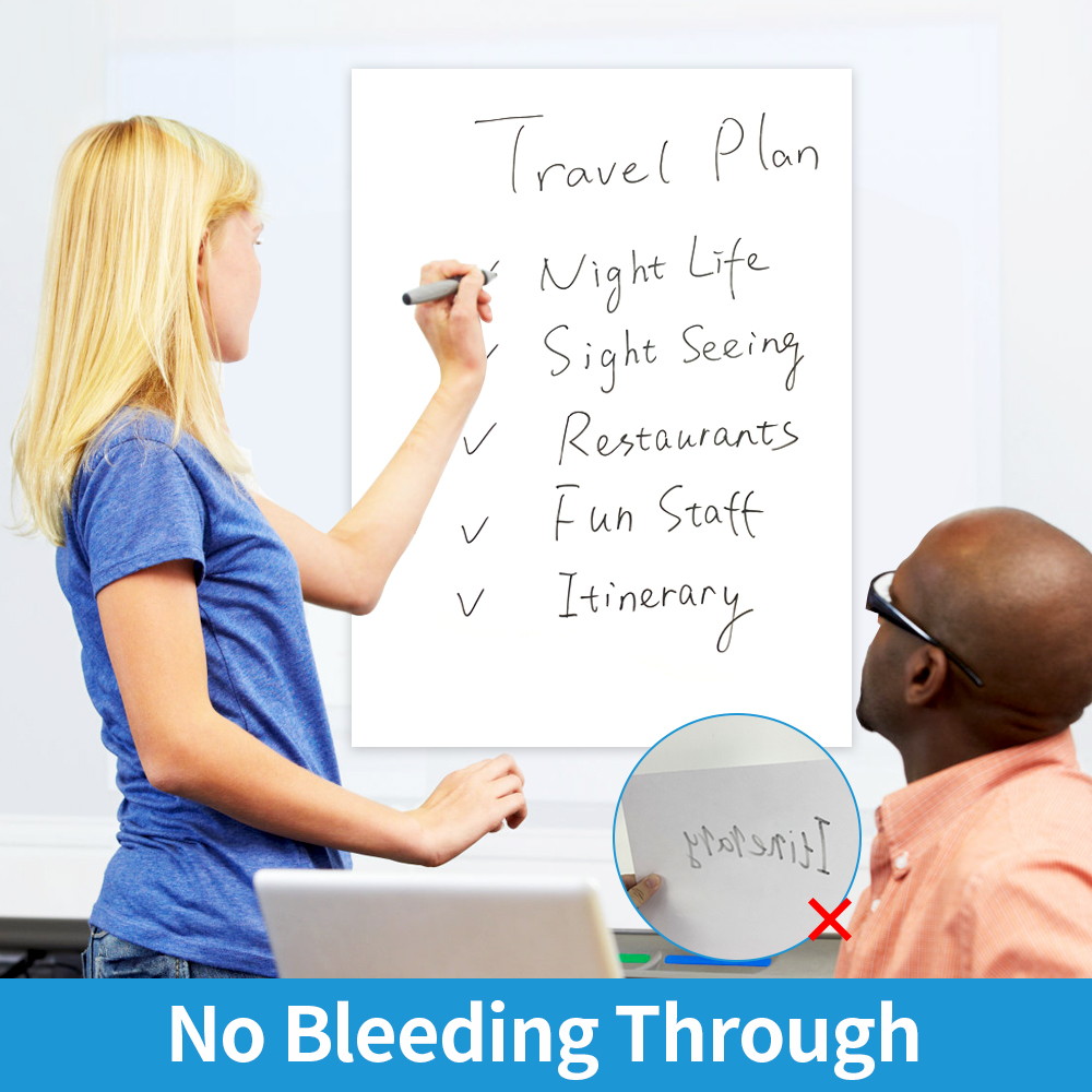 Sticky Easel Pads, Flip Chart Paper, Large Easel Paper for Teachers, 25 x 30 Inches, Self Stick Easel Paper for White Board, 30 Sheets/Pad, 4 Pads, Super Sticky with 2 Strips of Adhesive, White