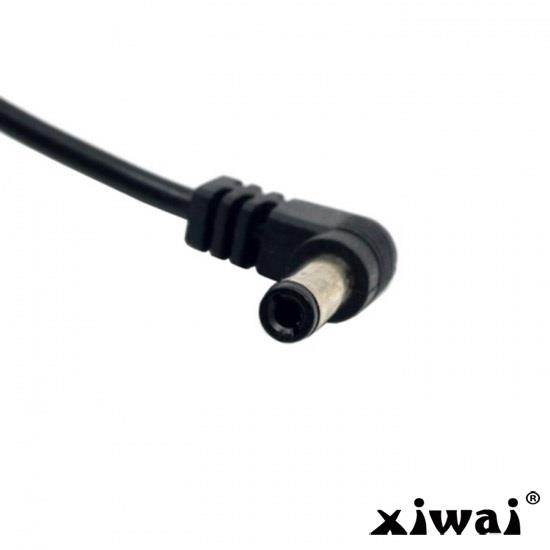 Xiwai DC Power 5.5 x 2.1mm / 2.5mm Male to 5.5 2.1/2.5mm Male Plug Cable Right Angled 90 Degree 60cm