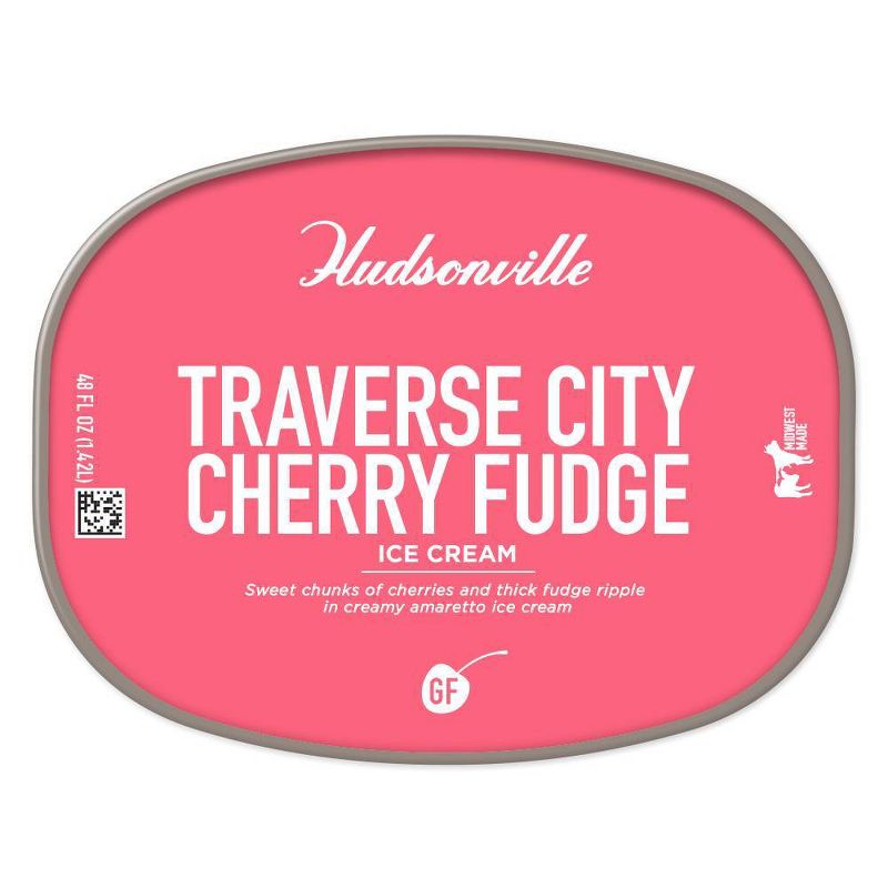 Hudsonville Traverse City Cherry Fudge Ice Cream - 48oz