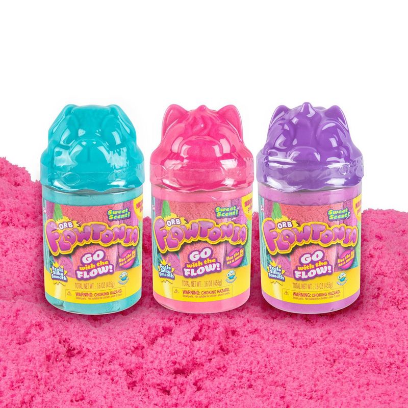 OrbSlimy Flowtonia Jar with Molded Lid - Pink Cat