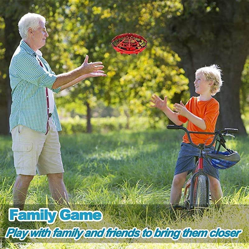 Hand Operated Mini Drone RC Drone Toys for 8-14 Year Old Boys Girls, 2 Speed Auto-Avoid Obstacles 360&deg;Rotating Helicopter Flying Ball Toys for Kids Birthday Holiday Gifts Outdoor Indoor Game