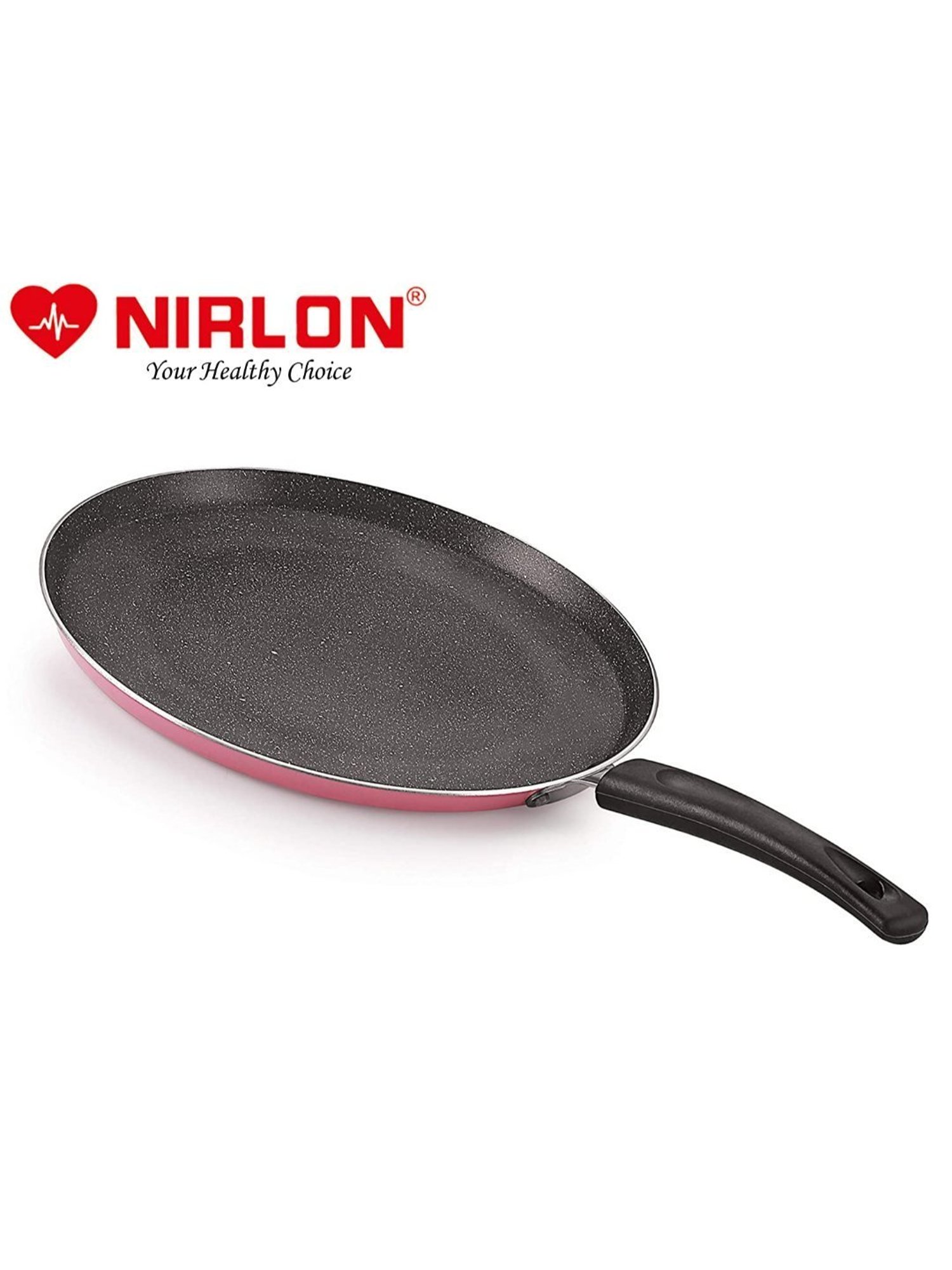 Nirlon Pink Aluminium Non-Stick Flat Dosa Tawa
