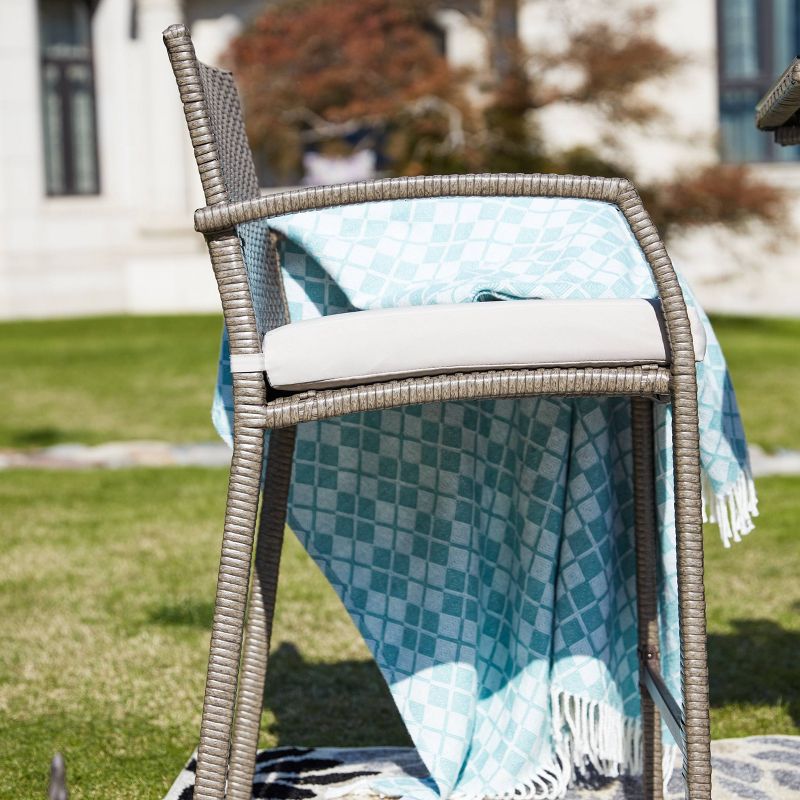 3pc Patio Bar Set Cream - Patio Festival