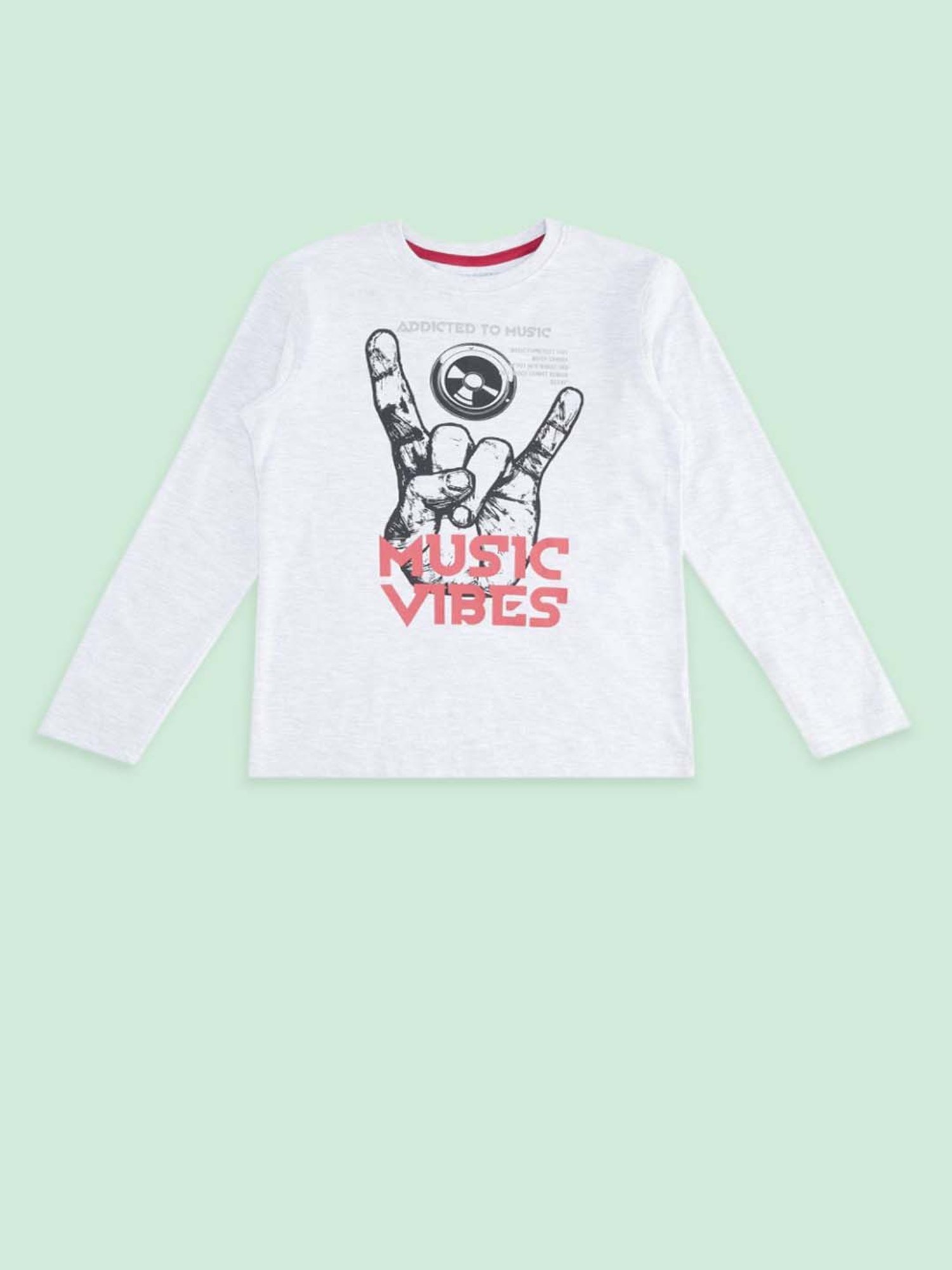 Pantaloons Baby Kids Multicolor Cotton Printed Full Sleeves T-Shirt