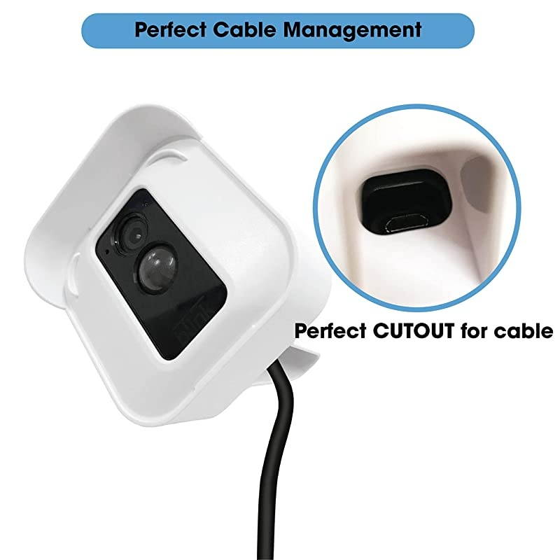 Hard Case for Blink XT 2 Camera wMount Bracket White 1 pcs Blink XT Covers wGlarereducing Hood Indoor Outdoor Blink Camera Cover Case Swivel Rotating Wall Mounting Housing Stand by