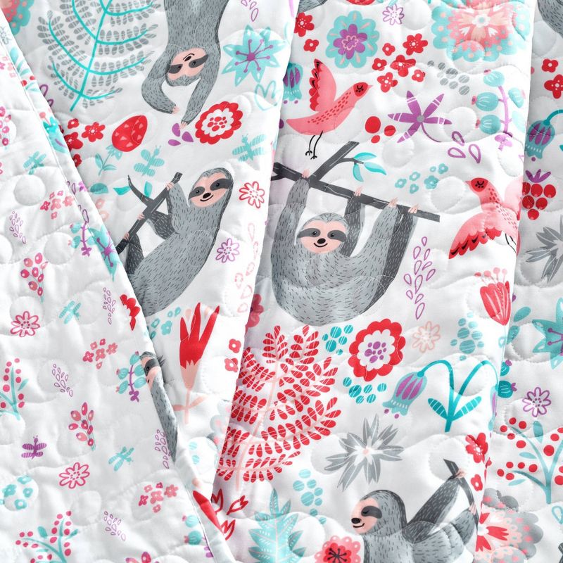 50"x60" Hygge Sloth Throw Blanket White - Lush Décor