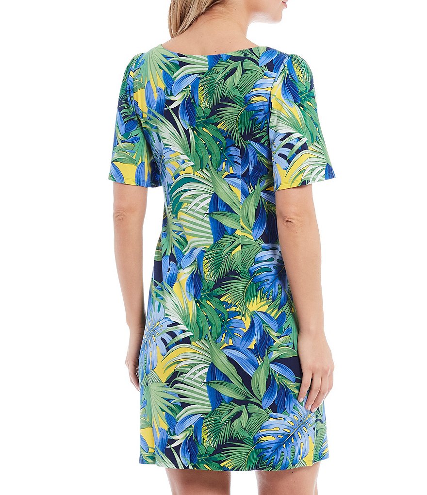Tommy Bahama Hot Tropic Short Sleeve Scoop Neck Sheath Dress
